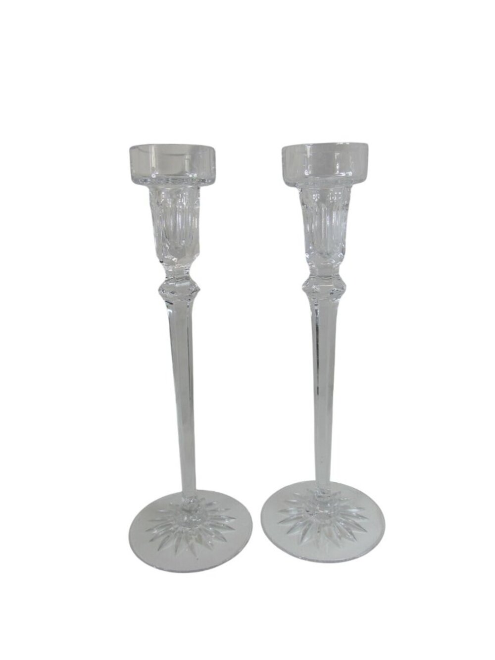 2 Rogaska Crystal RICHMOND CANDLESTICKS DISCONTINUED 10 Inch 52183